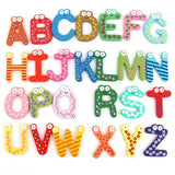 Wood Cute Fridge Magnet Alphabet Animal Number Early Educational